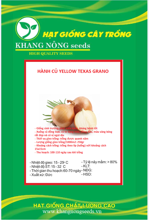 Hạt Giống Hành Củ Yellow Texas Grano