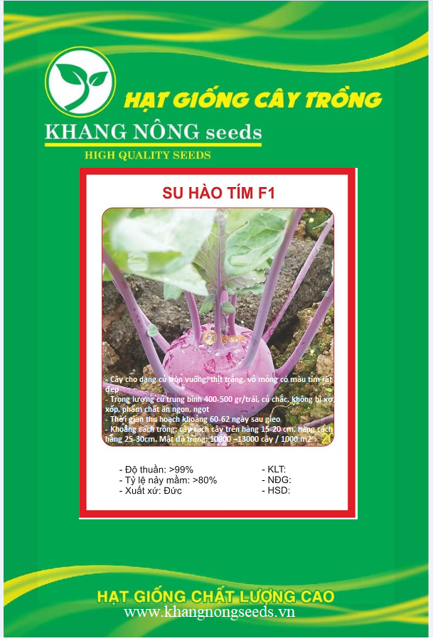 Hạt Giống Su Hào Tím F1 - Gói 30 hạt