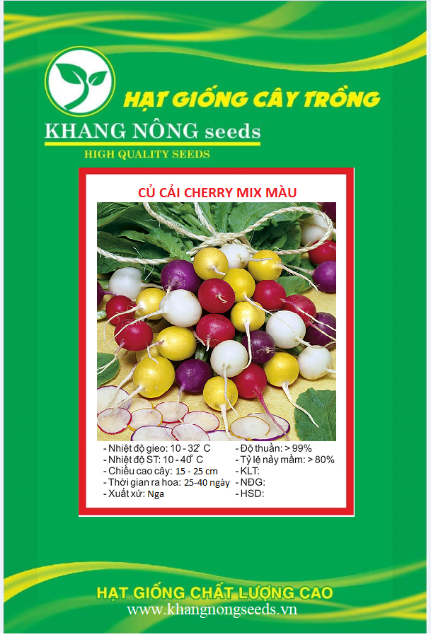 Hạt Giống Củ Cải Ti Hon Mix Màu - Gói 100 hạt