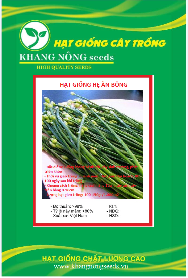 Hạt Giống Hẹ Ăn Bông - Gói 2gram