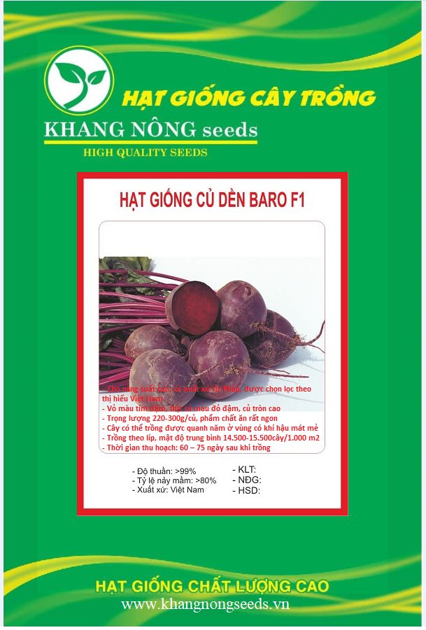 Hạt Giống Củ Dền Đỏ F1 - Gói 2gram