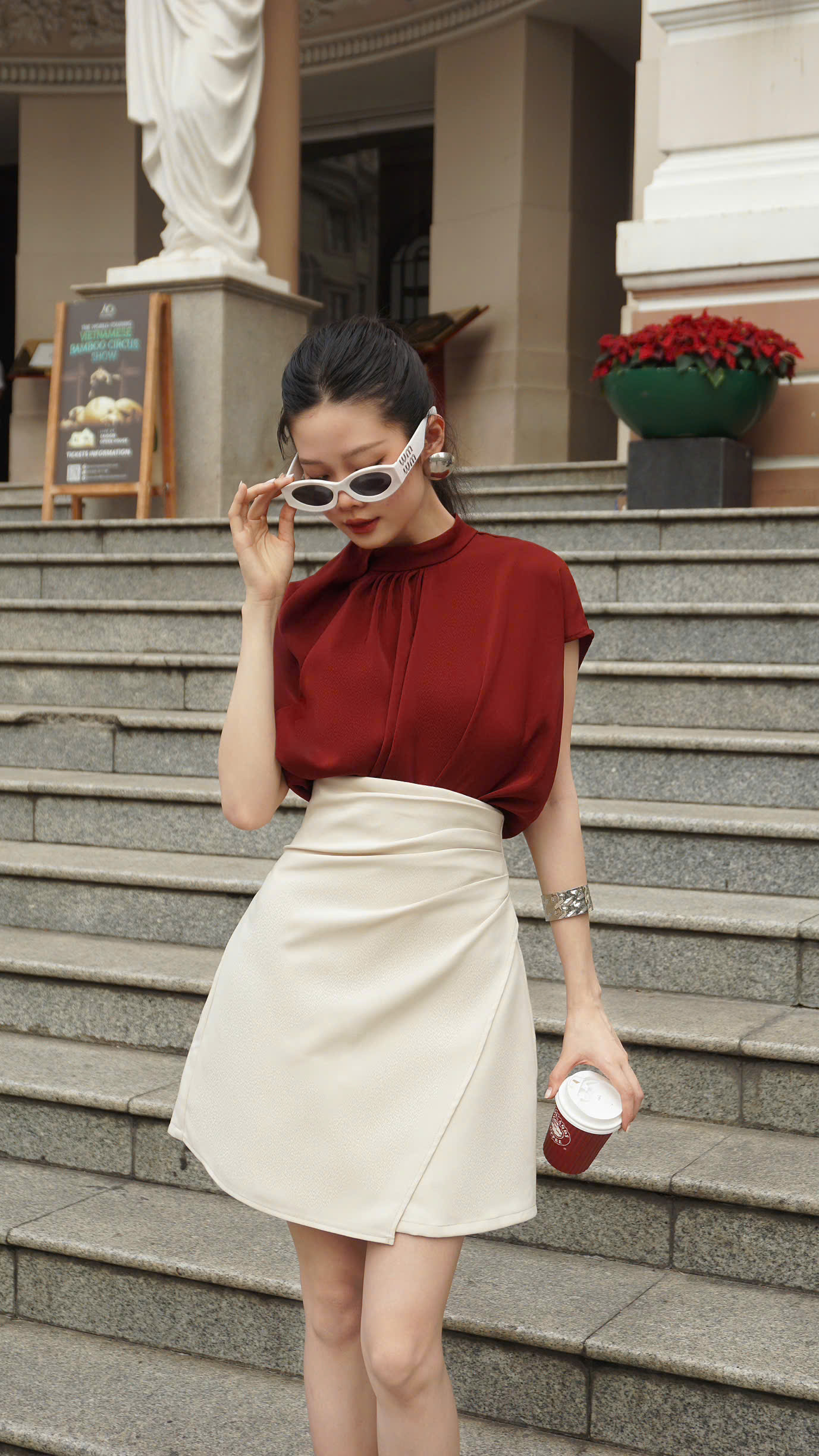 Chân váy Hara chất cotton Hàn dày dặn không nhăn VELLE DESIGN