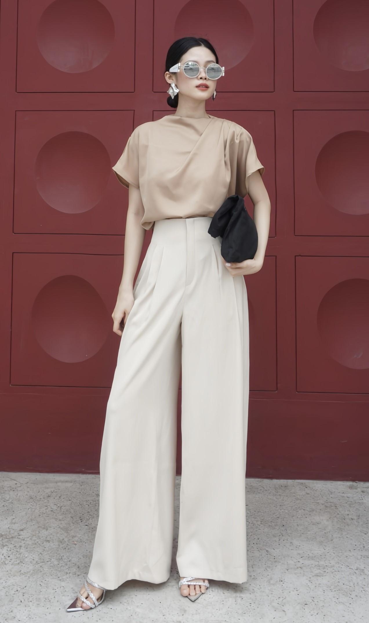 Quần Lio kiểu dáng thanh lịch chất cotton lụa hàn dày dặn sang trọng VELLE DESIGN