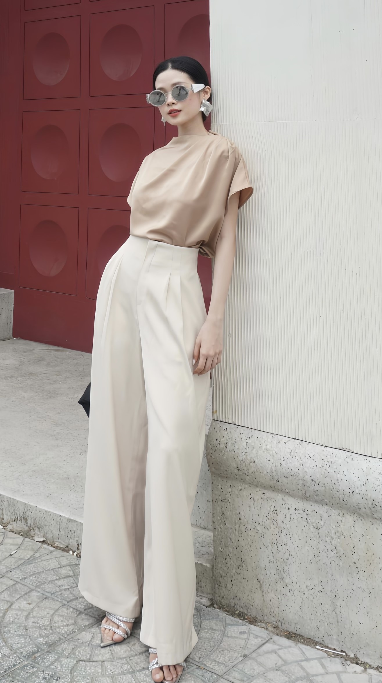 Quần Lio kiểu dáng thanh lịch chất cotton lụa hàn dày dặn sang trọng VELLE DESIGN