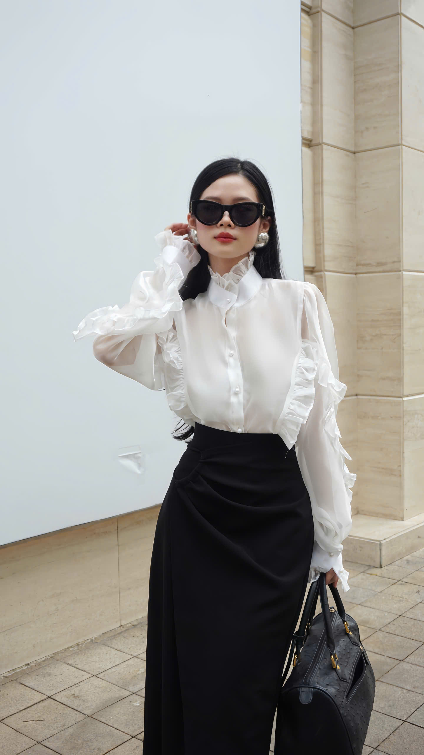 Chân váy công sở thiết kế Nara chất liệu cotton hàn cao cấp kiểu dáng thanh lịch sang trọng VELLE DESIGN