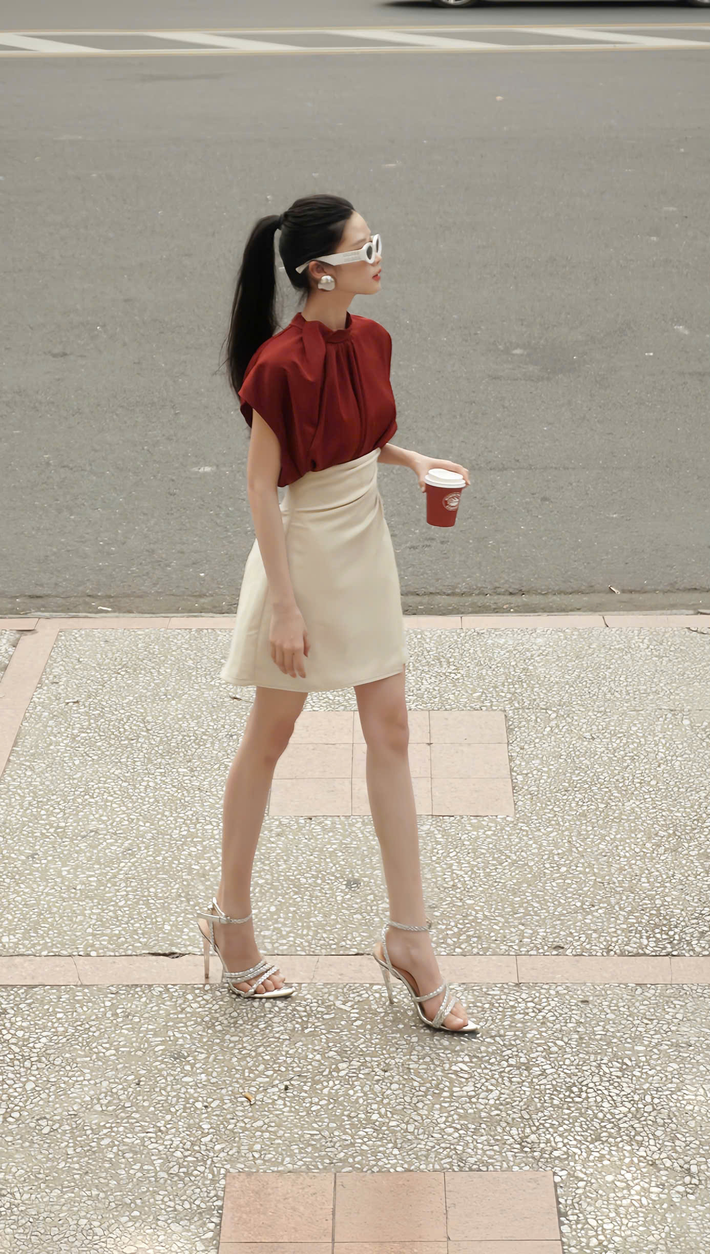 Chân váy Hara chất cotton Hàn dày dặn không nhăn VELLE DESIGN