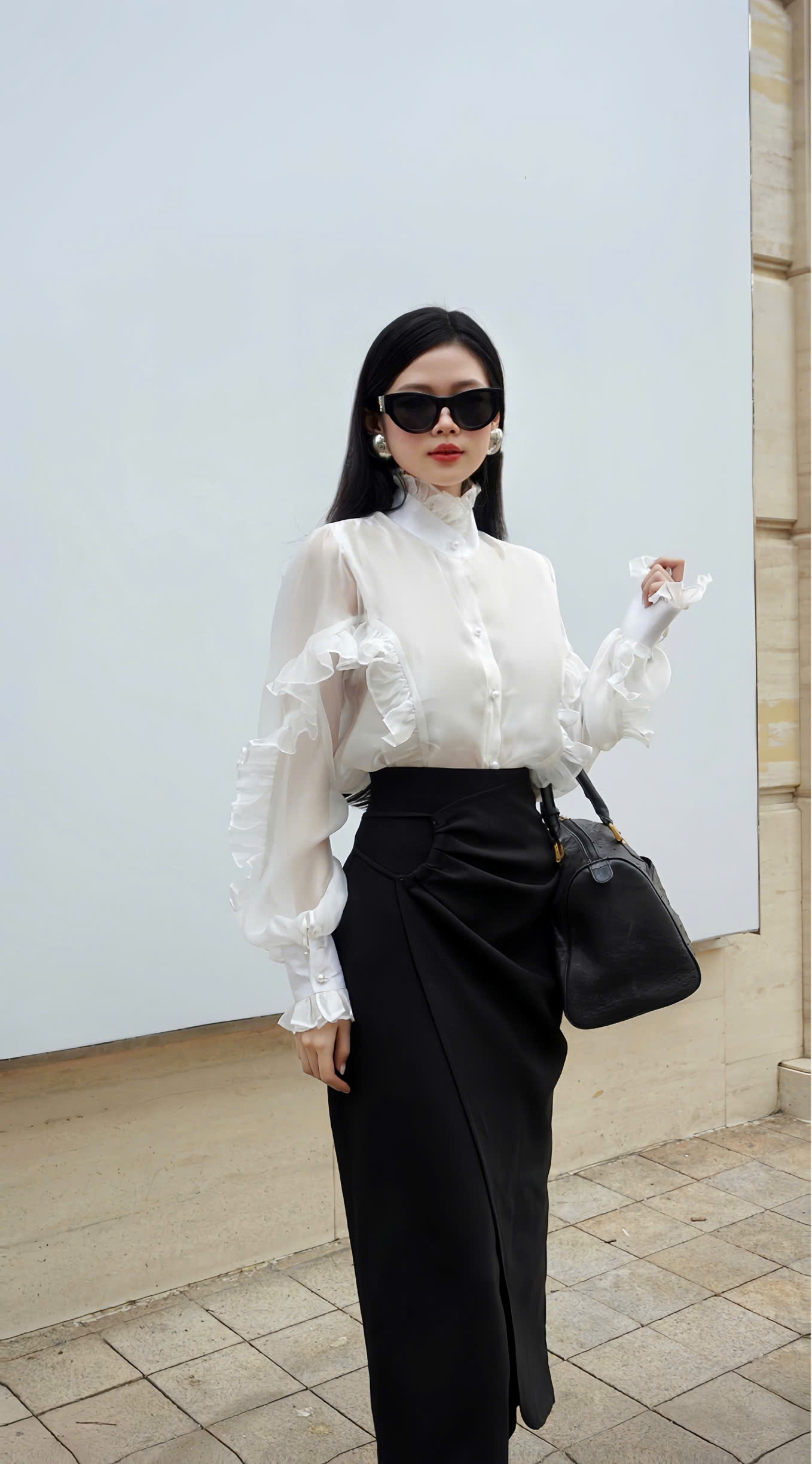 Chân váy công sở thiết kế Nara chất liệu cotton hàn cao cấp kiểu dáng thanh lịch sang trọng VELLE DESIGN