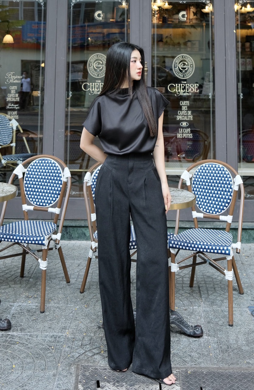 Quần Lio kiểu dáng thanh lịch chất cotton lụa hàn dày dặn sang trọng VELLE DESIGN
