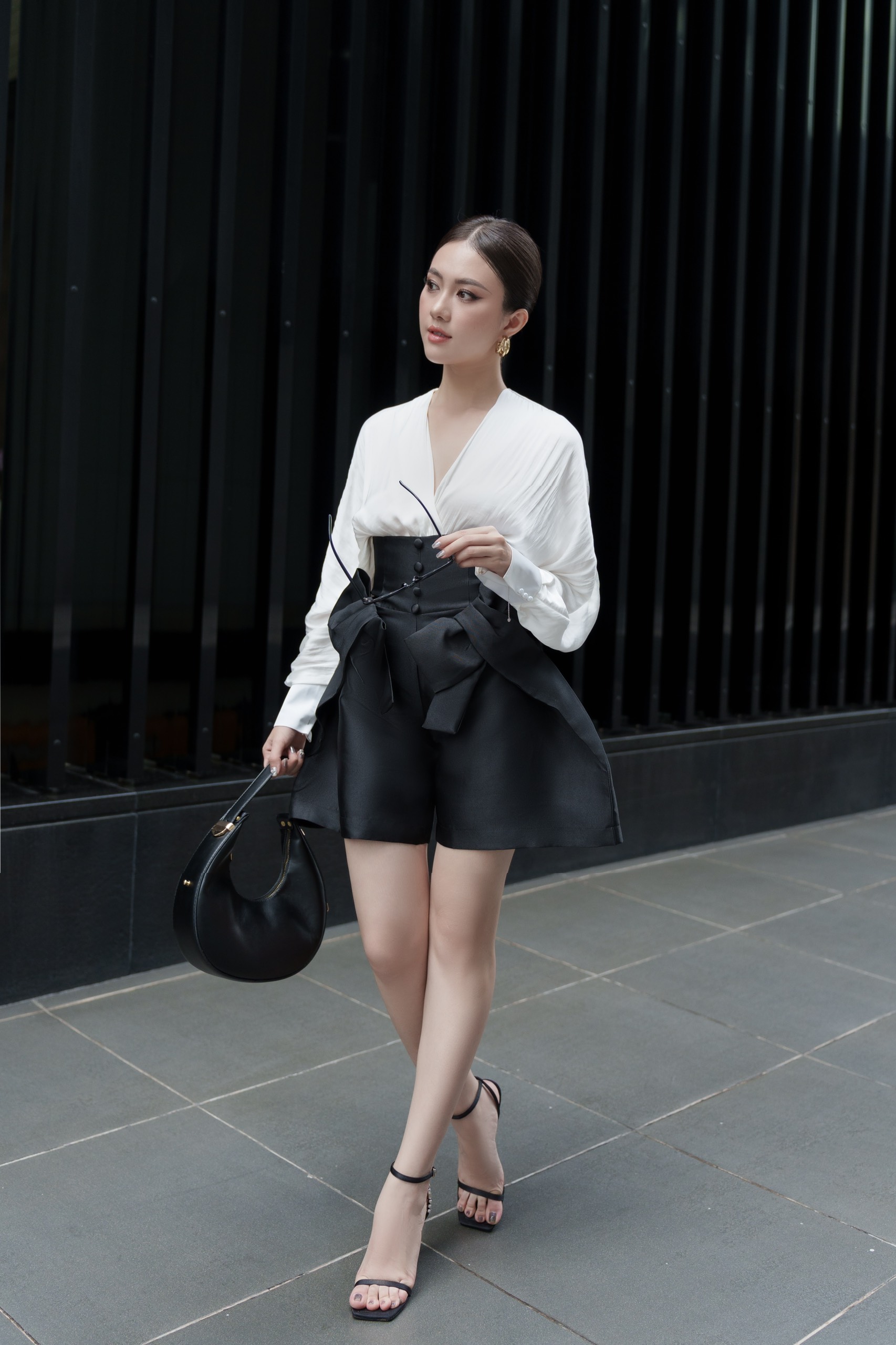VELLE DESIGN áo Olivia chất vải lụa hongkong