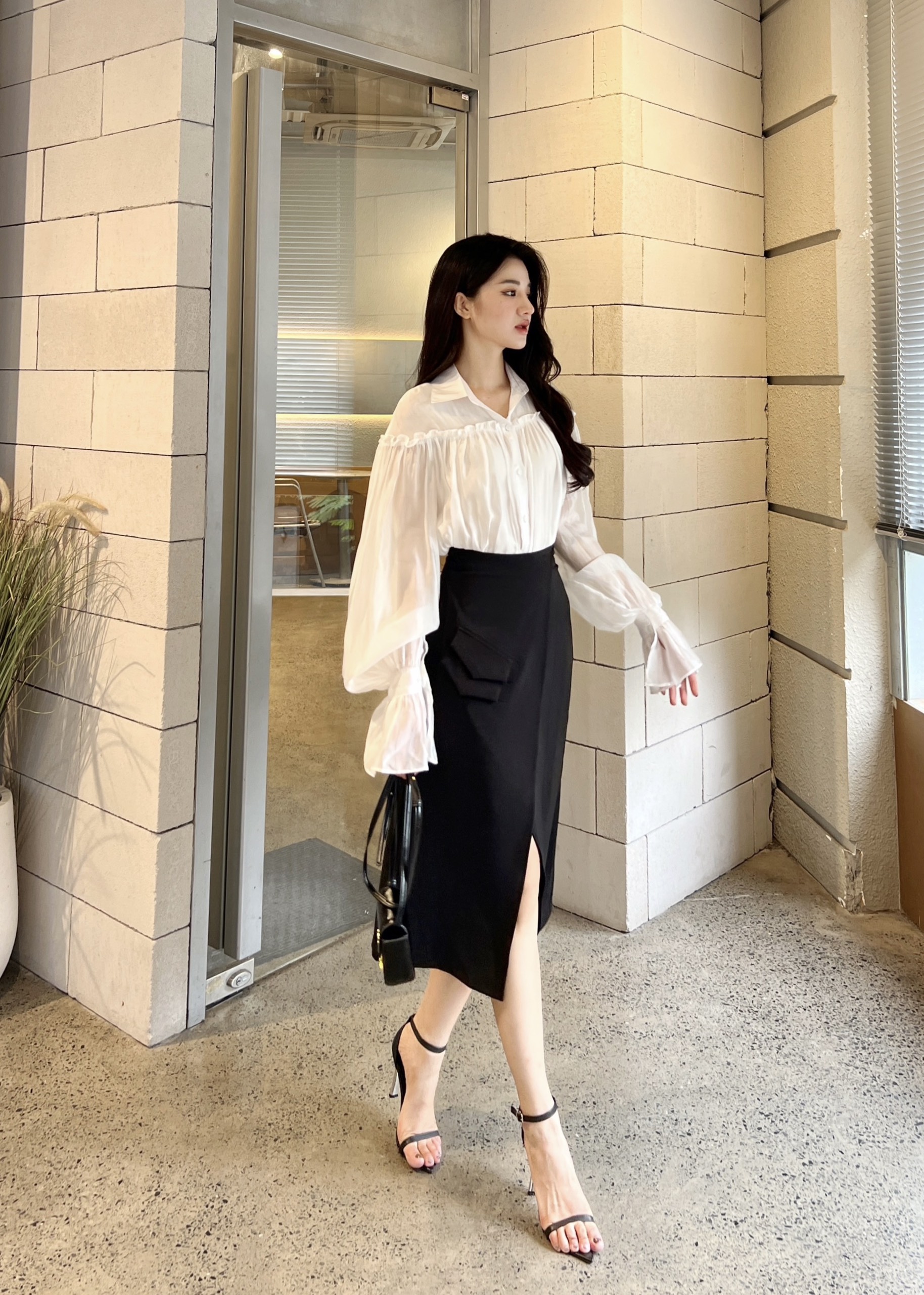 VELLE DESIGN chân váy công sở Xana chất cotton hàn dày dặn,kiểu dáng thanh lịch hiện đại