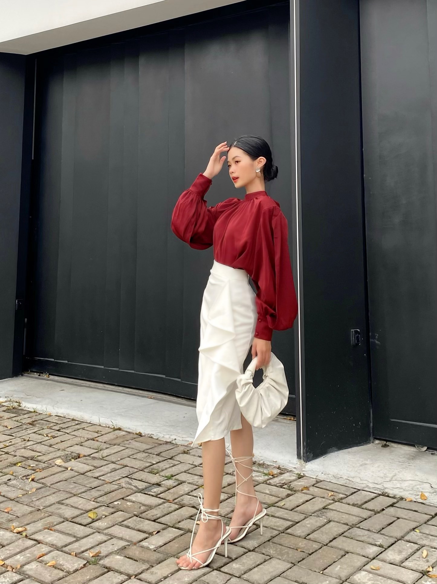 VELLE DESIGN áo Jana chất lụa tơ organza cao cấp không nhăn