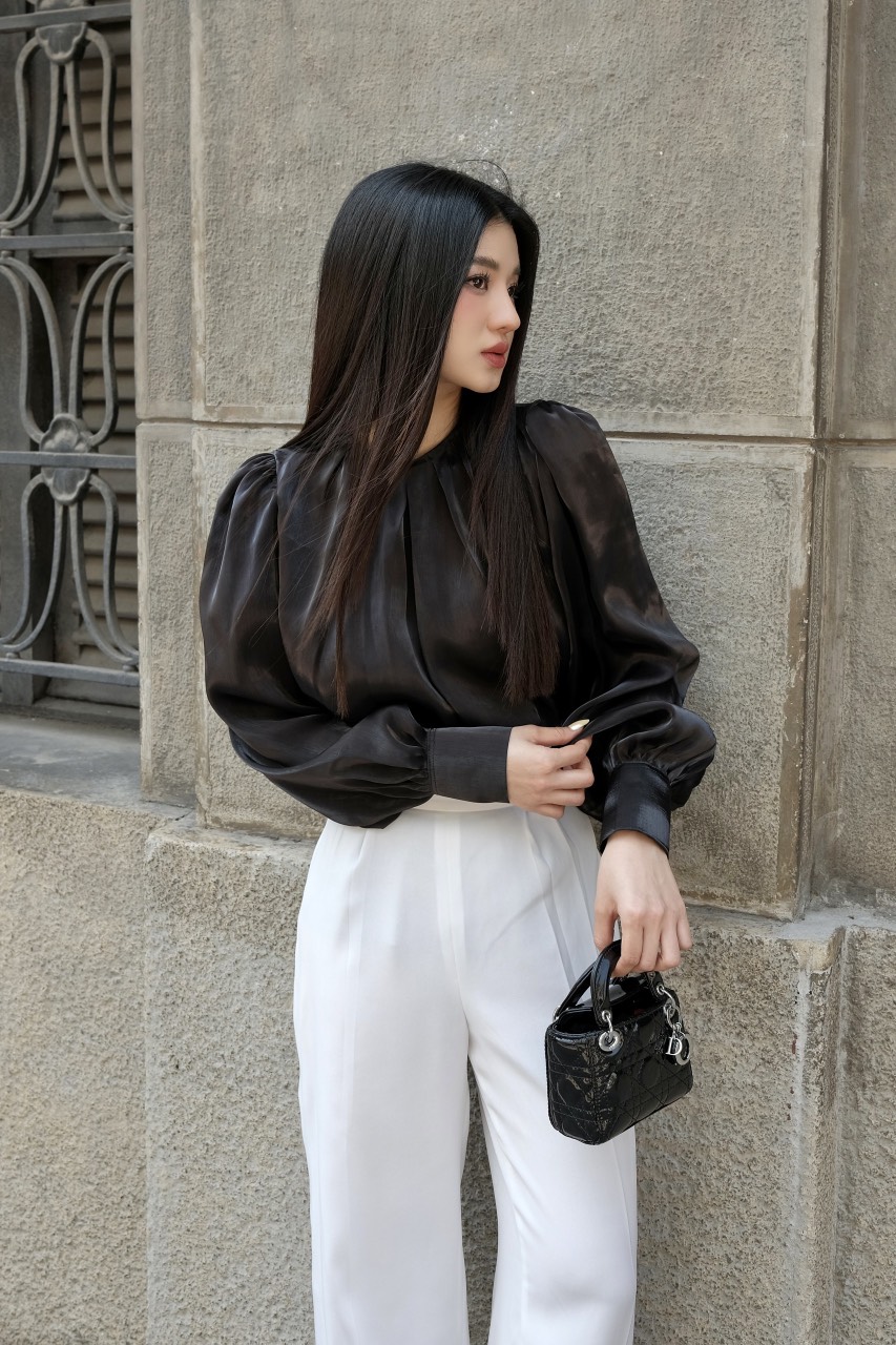 Quần Solie kiểu dáng thanh lịch chất cotton lụa hàn dày dặn sang trọng VELLE DESIGN