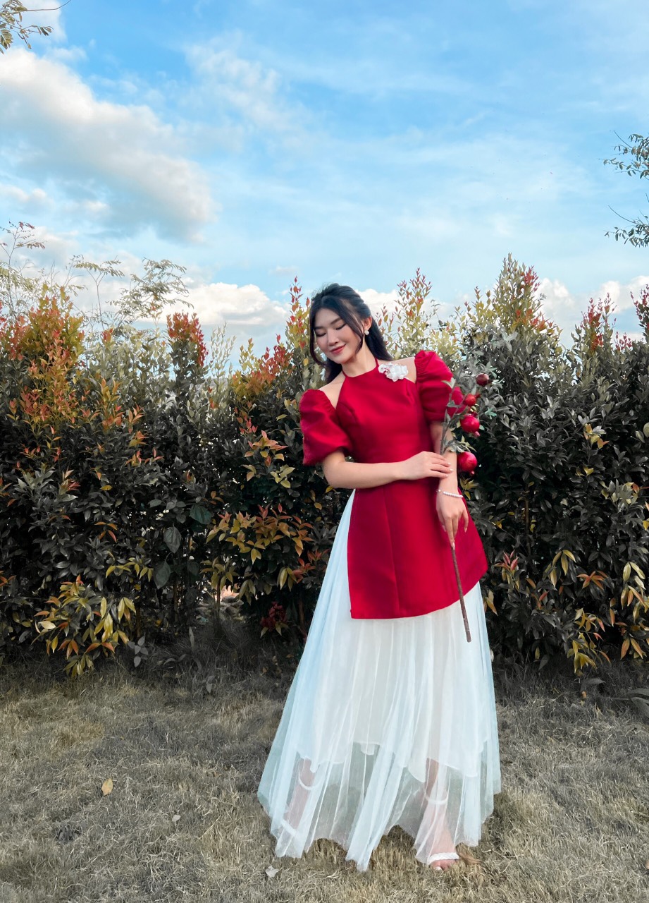 Mua Chân váy xòe dài buộc nơ Elly sang trọng - Hồng - M tại Thời Trang  MYMYSHOP | Tiki