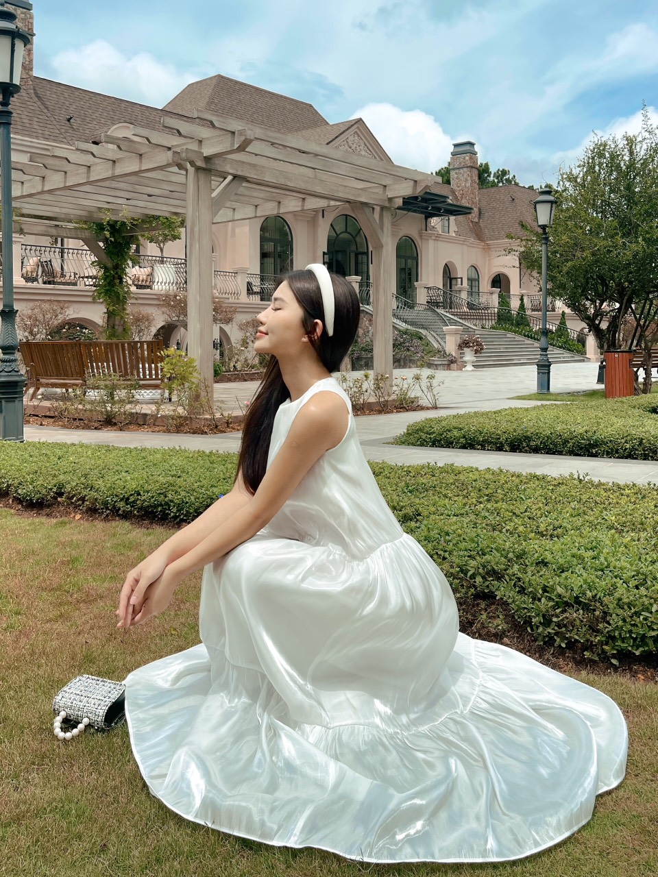 VELLE DESIGN đầm Esme chất liệu lụa tơ organza