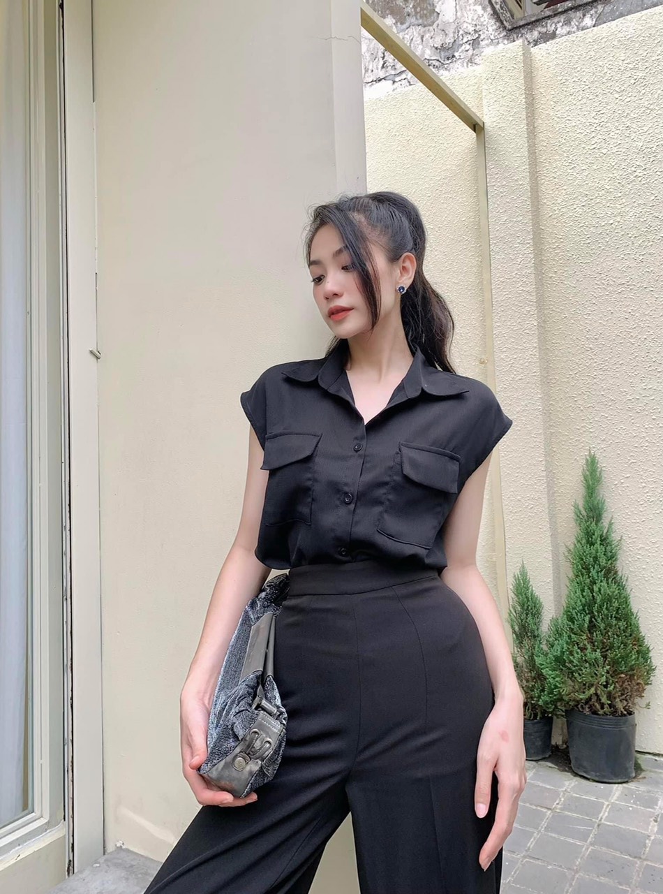 VELLE DESIGN Áo sơ mi Jola chất linen Hàn mỏng nhẹ mượt mát không nhăn