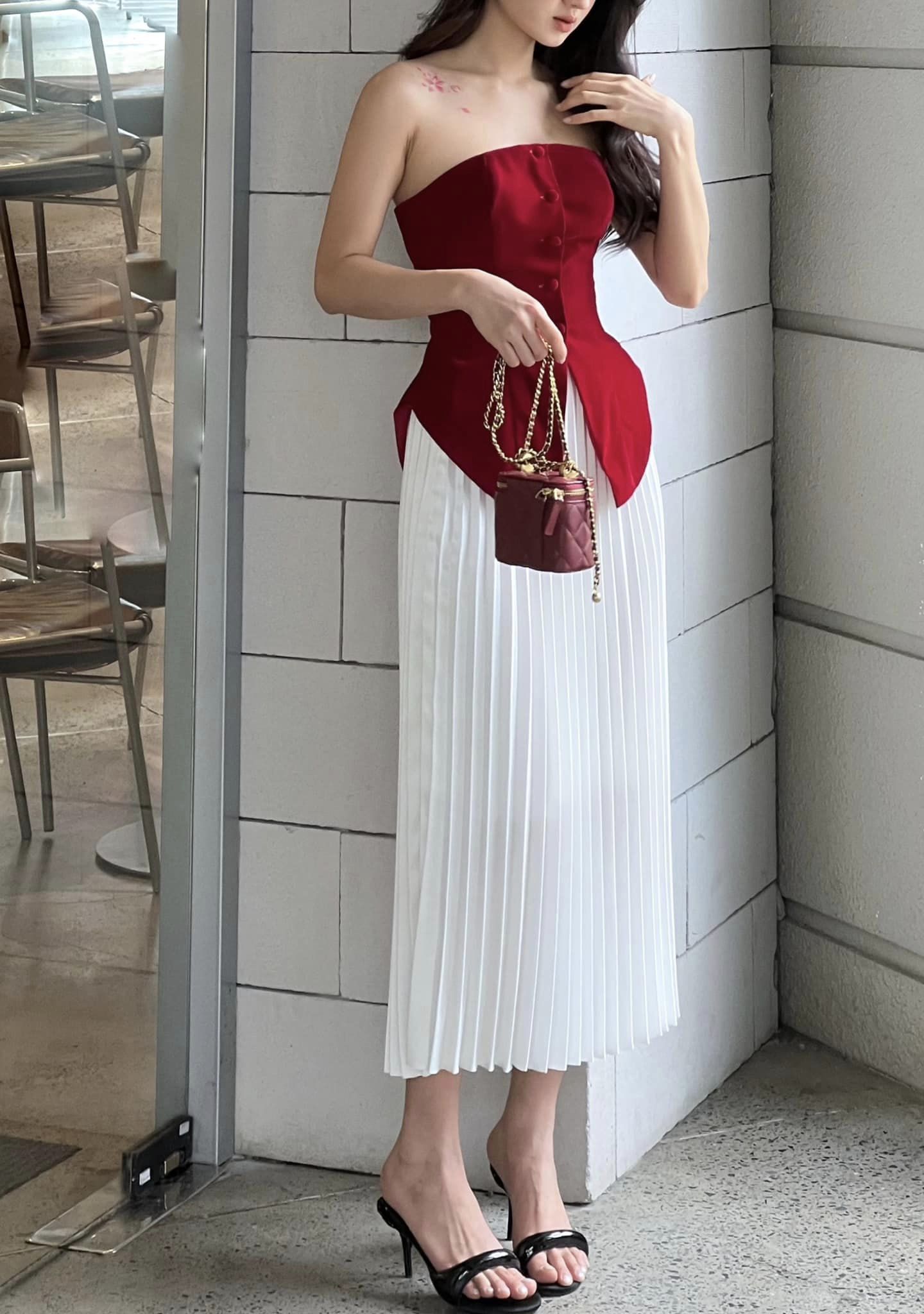 VELLE DESIGN Áo cup ngực Loly gấm tafta hongkong