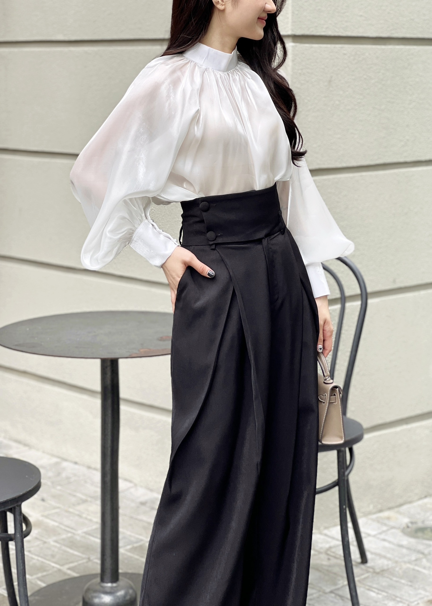 VELLE DESIGN quần Dari kiểu dáng thanh lịch cá tính chất cotton lụa hàn dày dặn sang trọng
