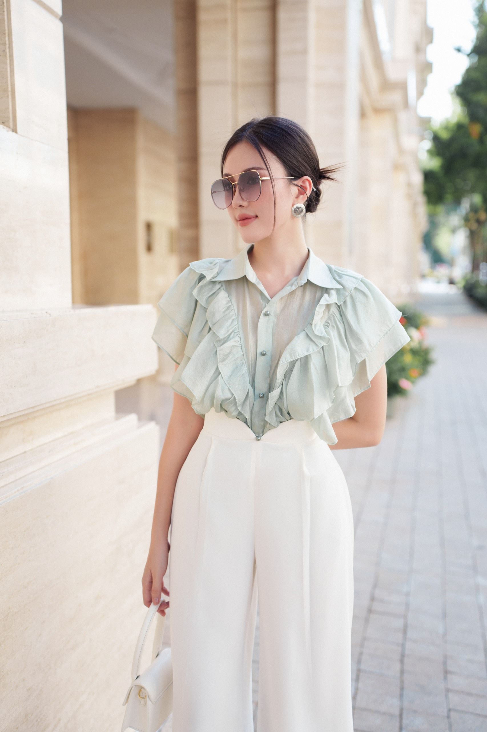 VELLE DESIGN Quần Kina chất liệu lụa cotton hàn dày dặn không nhăn