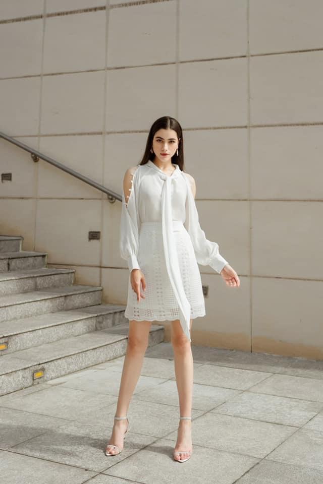 VELLE DESIGN Chân váy Noa chất ren cotton dày dặn
