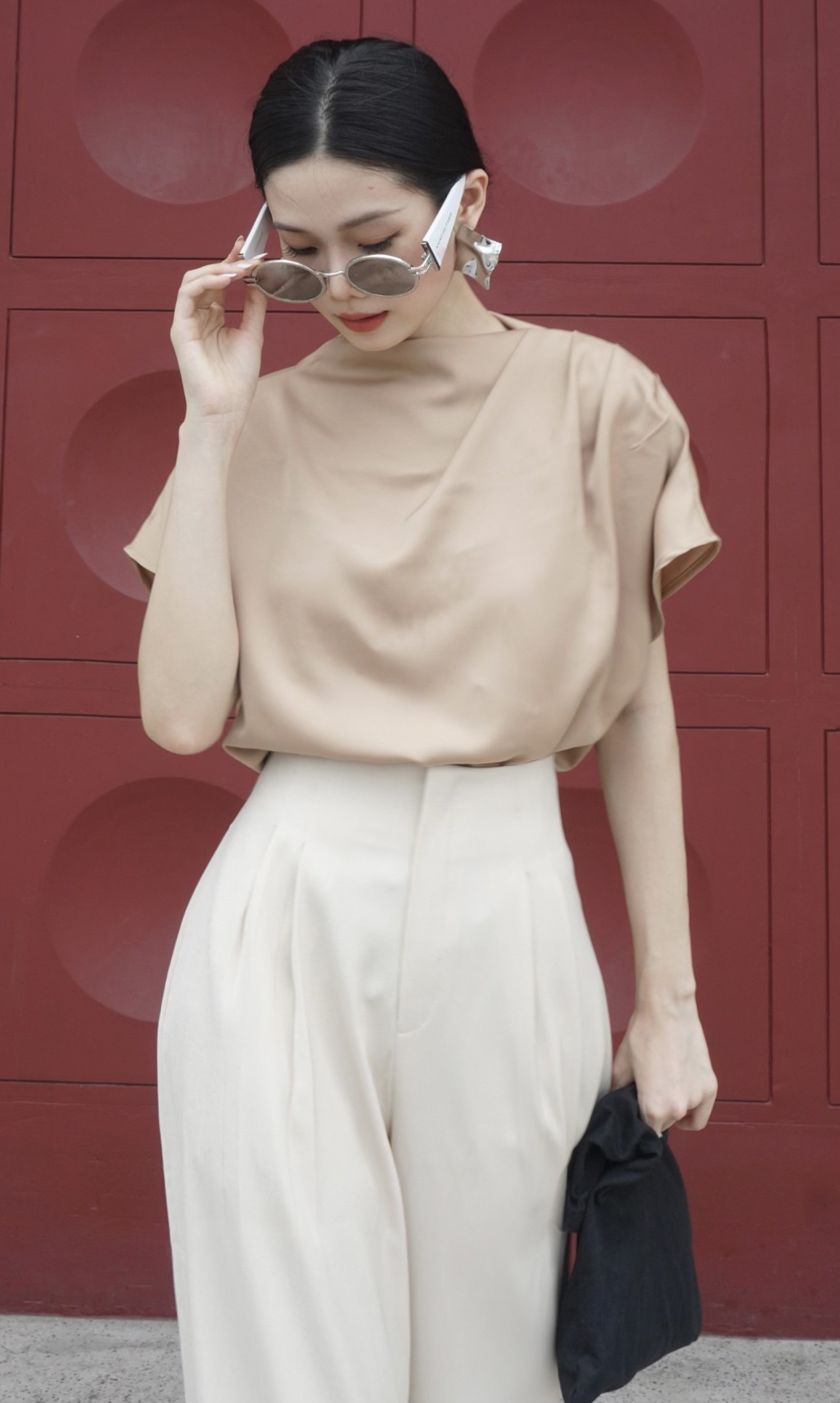 Quần Lio kiểu dáng thanh lịch chất cotton lụa hàn dày dặn sang trọng VELLE DESIGN