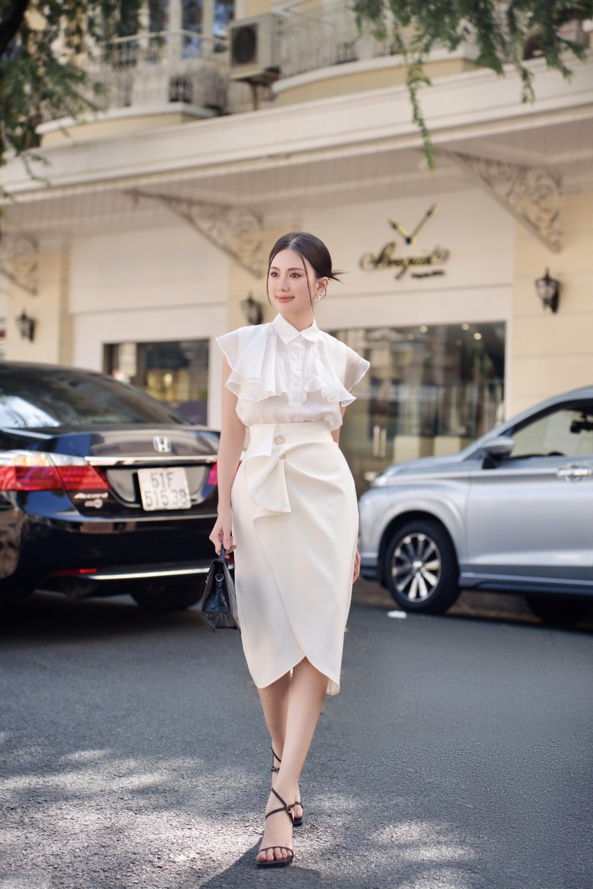 VELLE DESIGN chân váy Hyla chất cotton hàn
