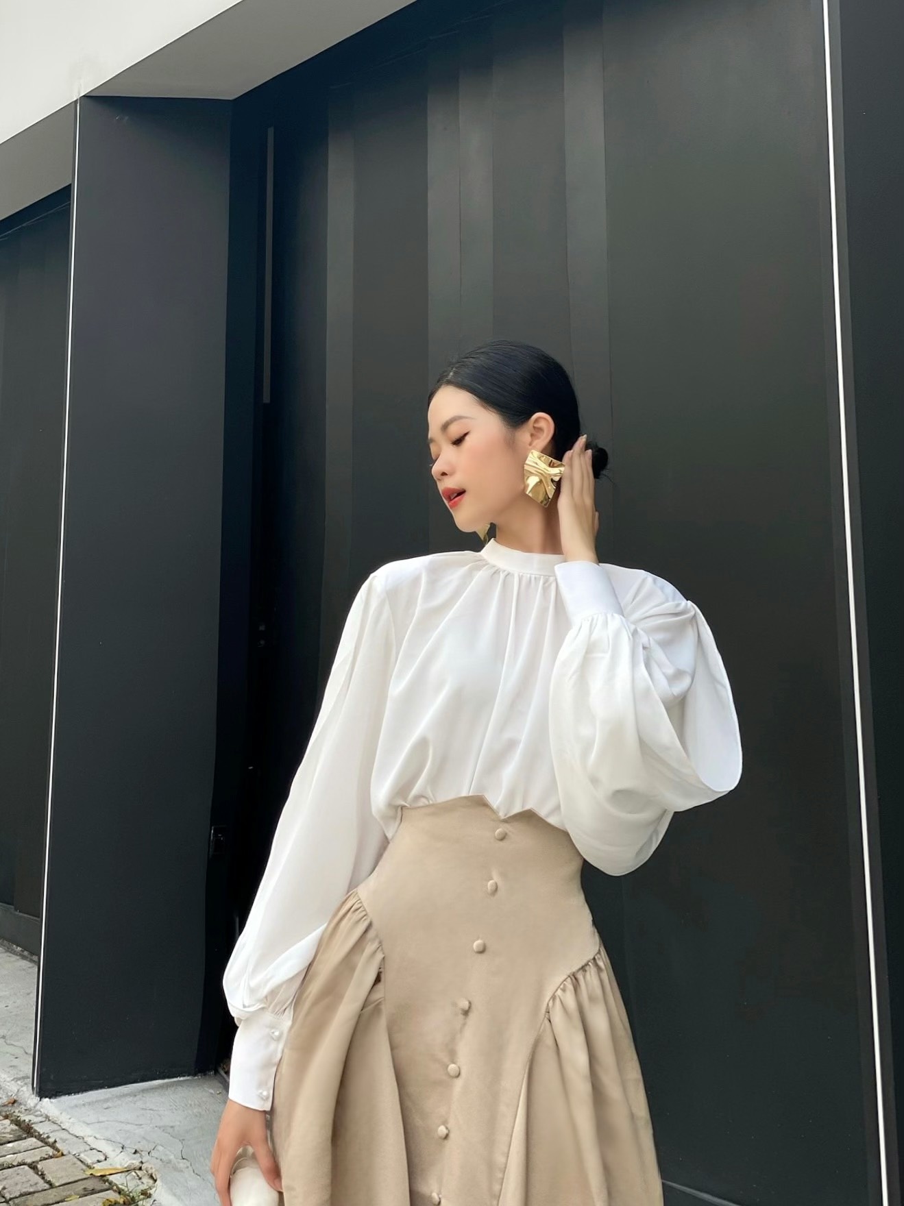 VELLE DESIGN áo Jana chất lụa tơ organza cao cấp không nhăn