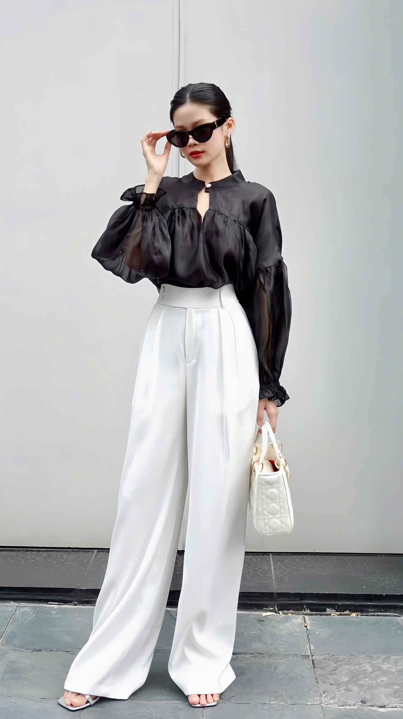 Quần Hanna kiểu dáng thanh lịch chất cotton lụa hàn dày dặn sang trọng VELLE DESIGN