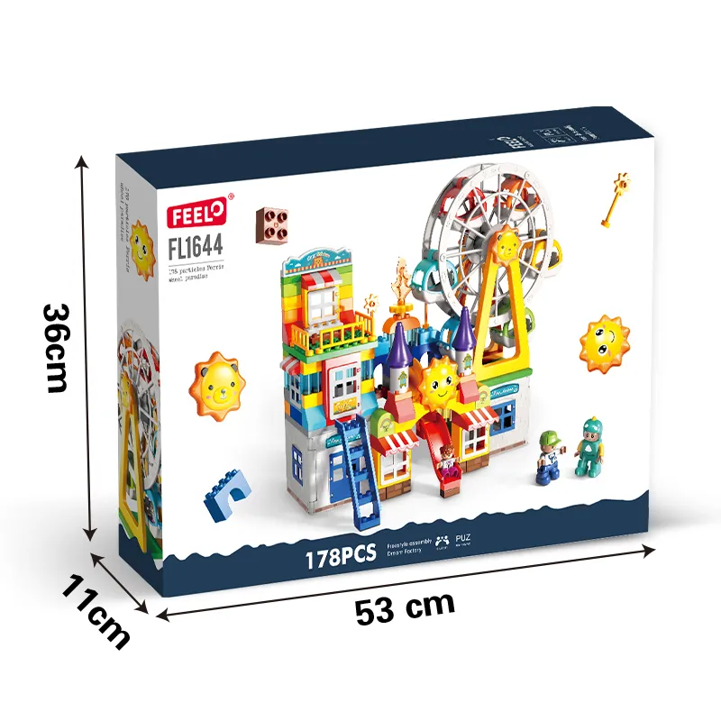 Đồ chơi Lego bộ lắp ghép phát triển tư duy khu vui chơi đu quay 178 chi tiết  Hàng Feelo chính hãng - FL1644.