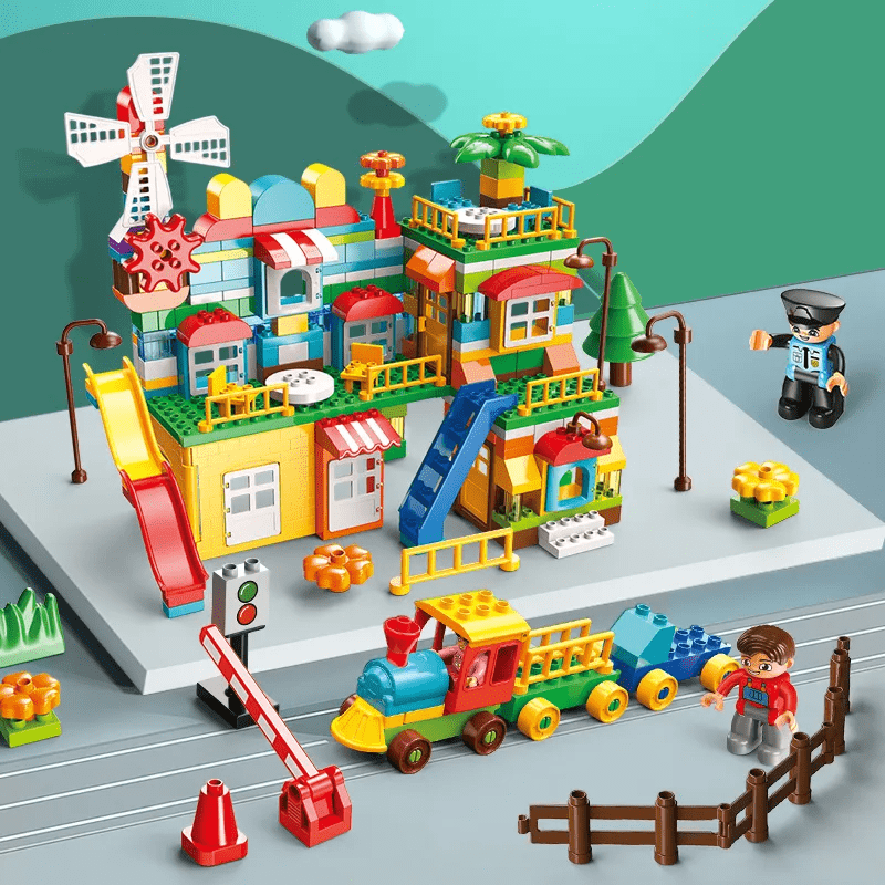 Đồ chơi Lego bộ lắp ghép phát triển tư duy khu vui chơi thị trấn cối xay gió 269 chi tiết hàng Feelo chính hãng - FL1642