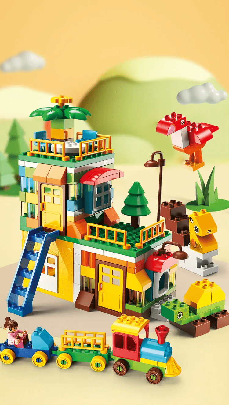 Đồ chơi Lego bộ lắp ghép phát triển tư duy khu vui chơi thị trấn cối xay gió 269 chi tiết hàng Feelo chính hãng - FL1642