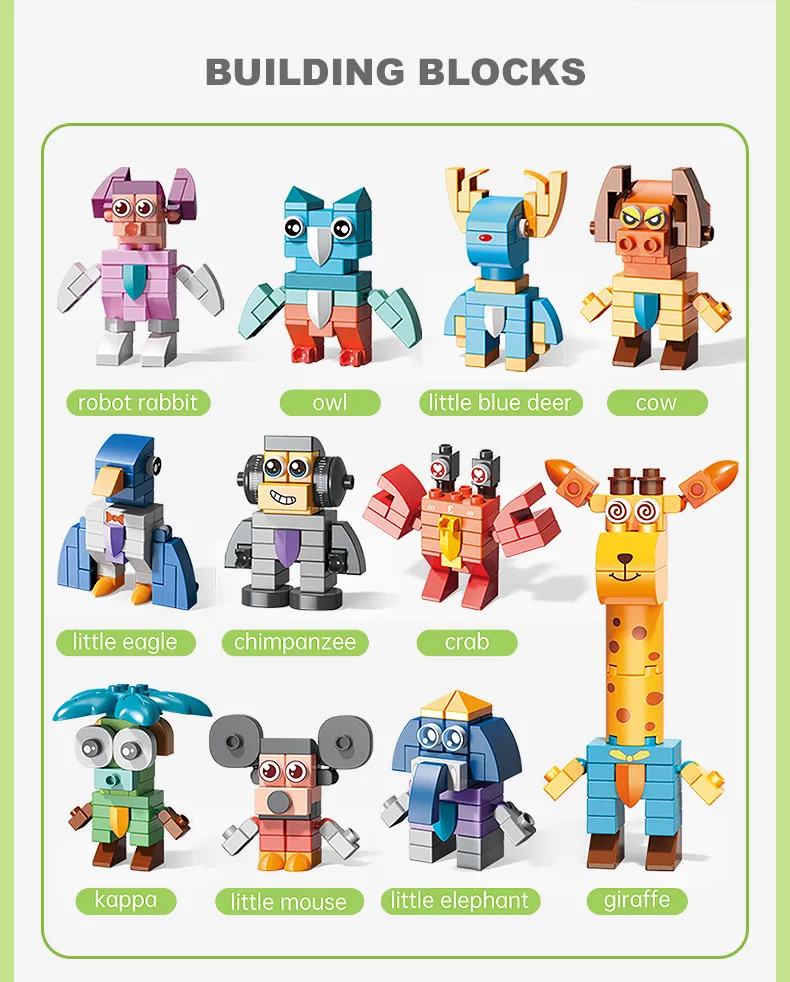 Đồ chơi Lego bộ lắp ghép phát triển tư duy các con vật 338 chi tiết FL1694