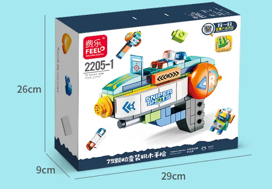 Bộ lắp ghép phát triển tư duy súng cảnh sát 79 chi tiết FL1667