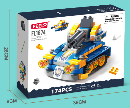 Bộ lắp ghép phát triển tư duy xe tăng chiến đấu 174 chi tiết V FL1674