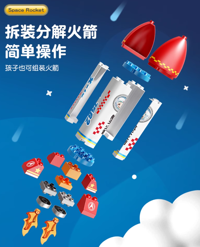 Bộ lắp ghép phát triển tư duy tên lửa vũ trụ 20 chi tiết FL1685