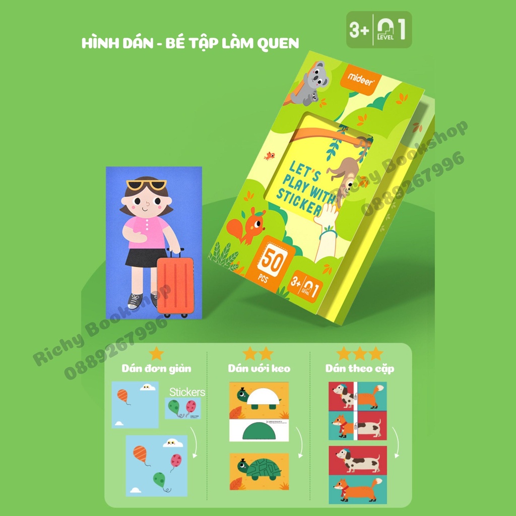 Đồ Chơi Bóc Dán Stickers - Mideer Let's Play With Stickers