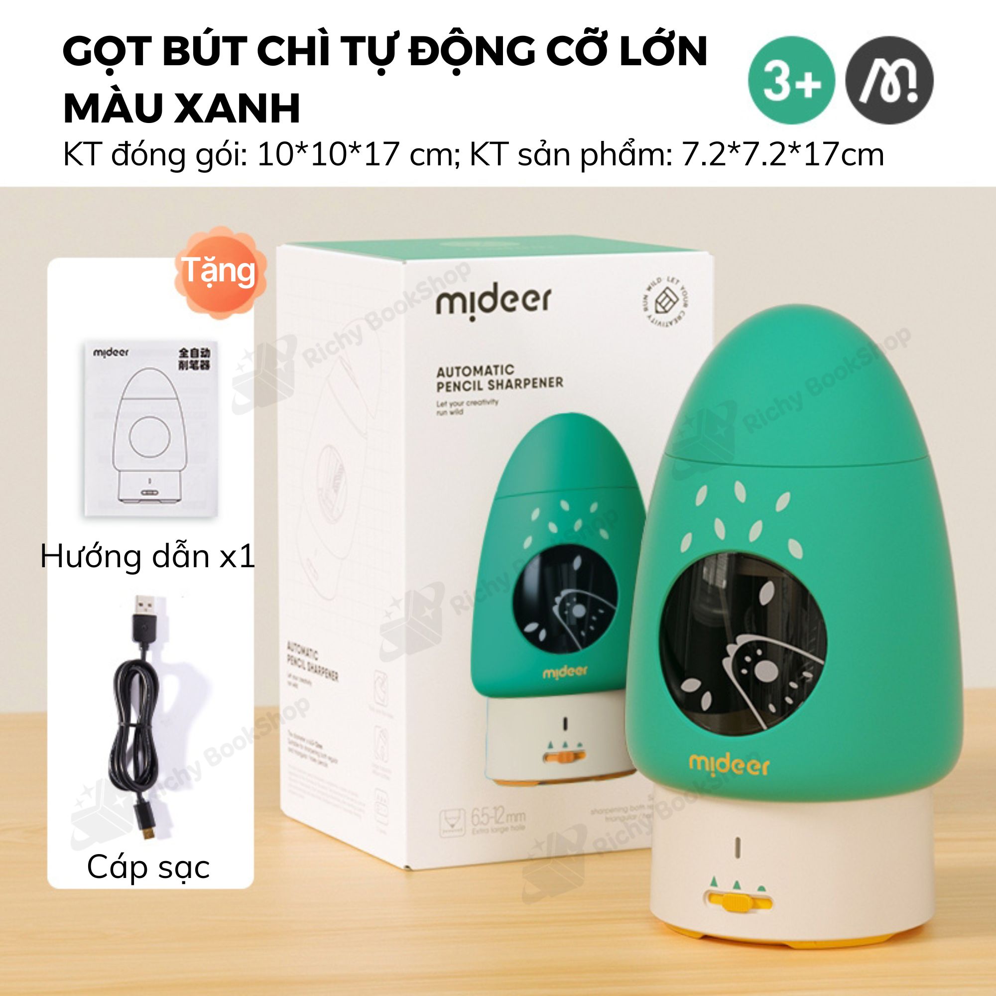 Máy gọt bút chì tự động bằng điện Mideer Automtic Pencil Sharpener