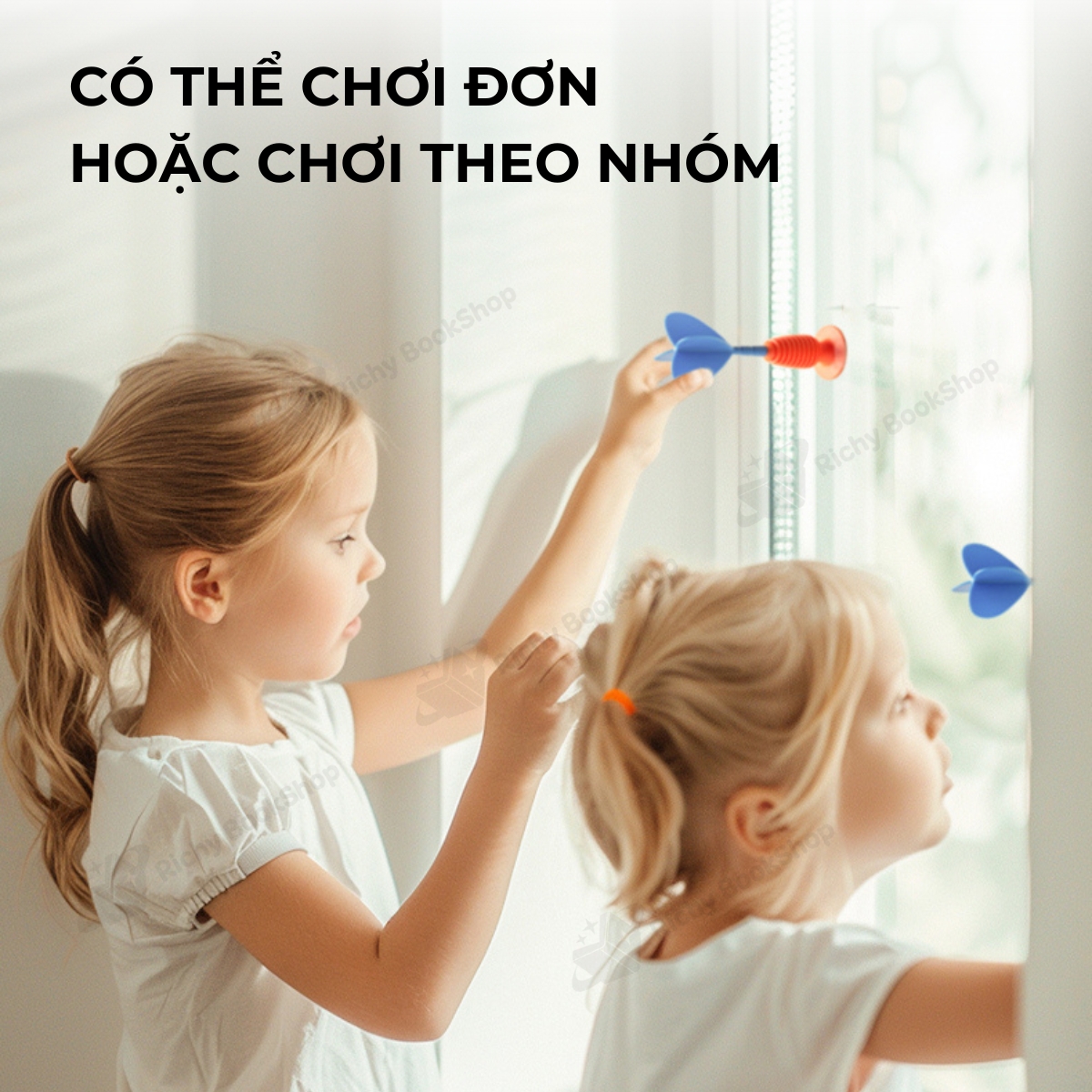 Phi tiêu cao su kèm sticker hồng tâm Mideer Suction Dart, Đồ chơi phi tiêu cho bé