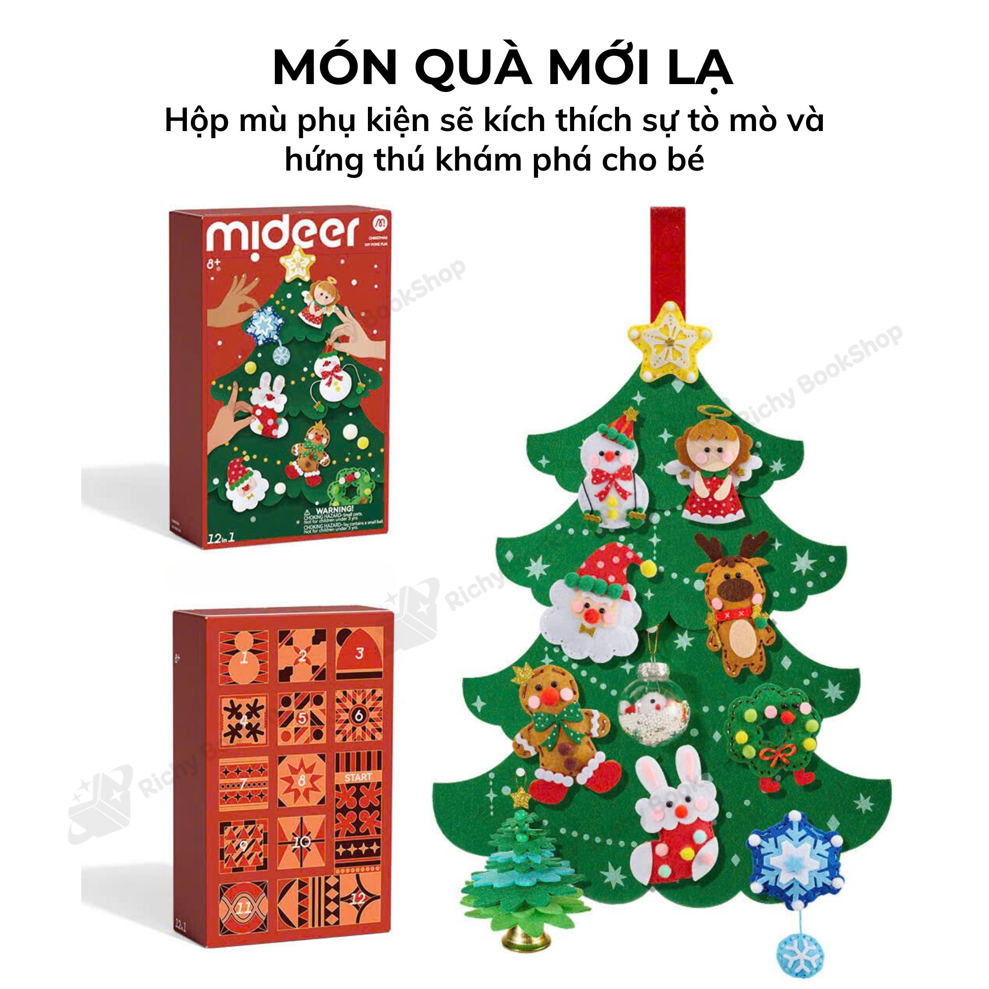 Mideer Christmas Advent Calendar: Cây Thông Vải Nỉ DIY Độc Đáo Cho Bé Yêu Mùa Giáng Sinh