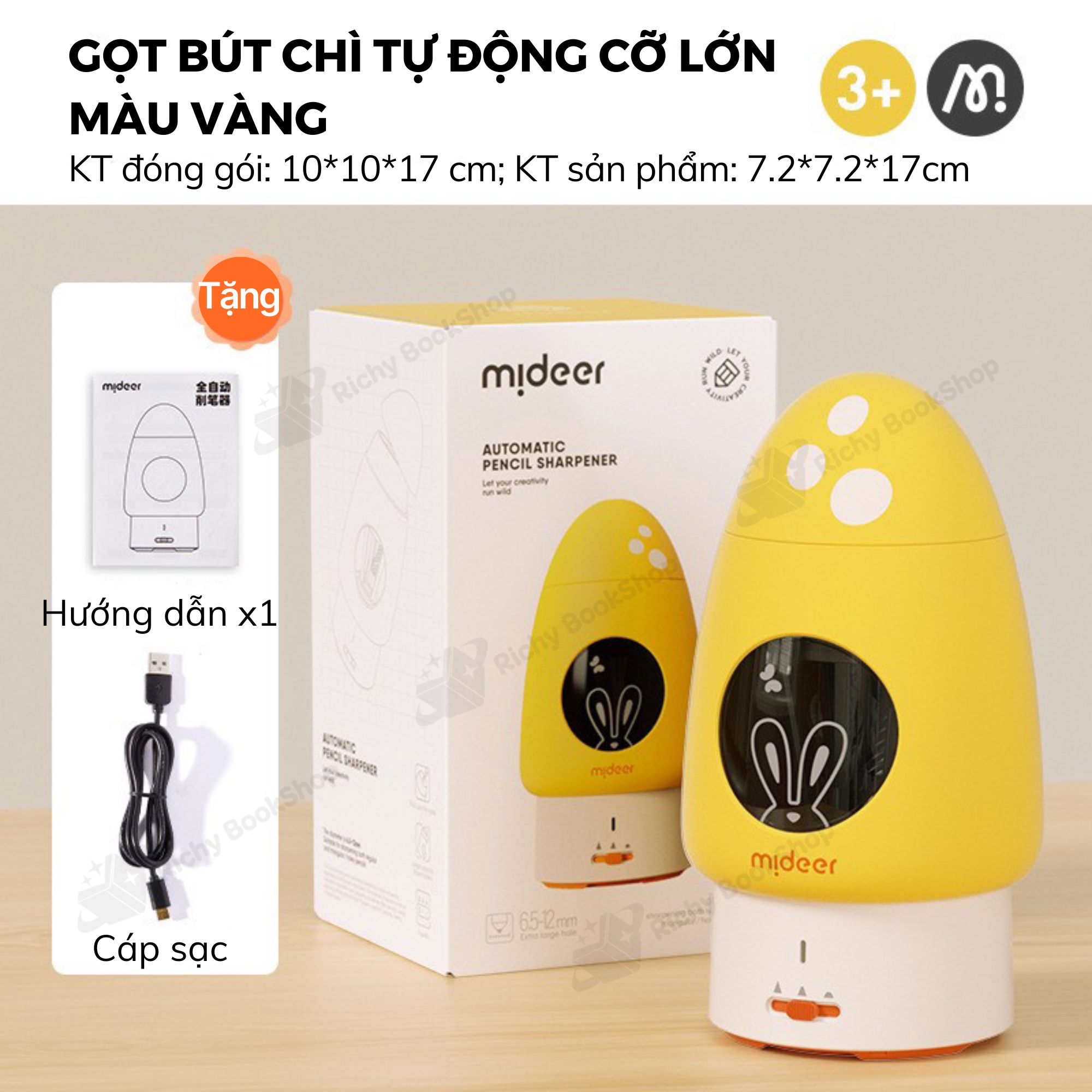 Máy gọt bút chì tự động bằng điện Mideer Automtic Pencil Sharpener