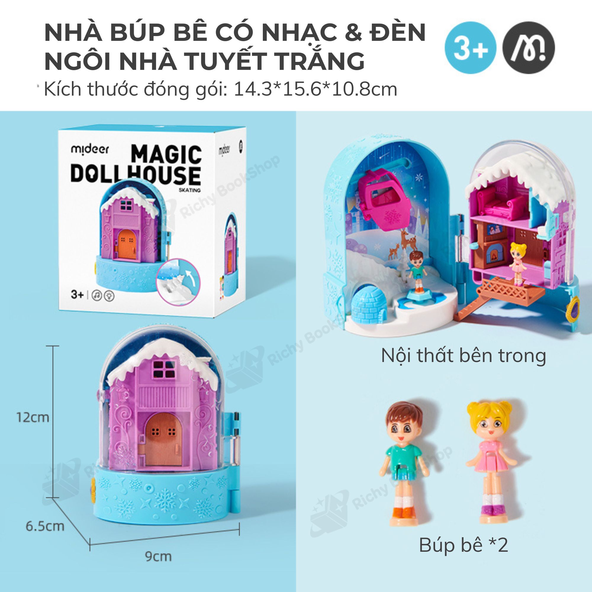 Mideer Magic Dollhouse – Nhà Búp Bê Mini Có Âm Thanh Cho Bé