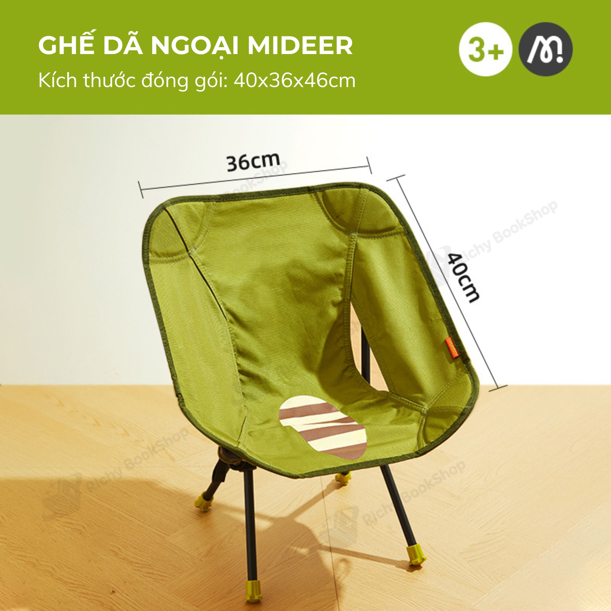 Lều dã ngoại chống thấm nước kèm thảm và ghế cho bé - Mideer Deer Camp Party