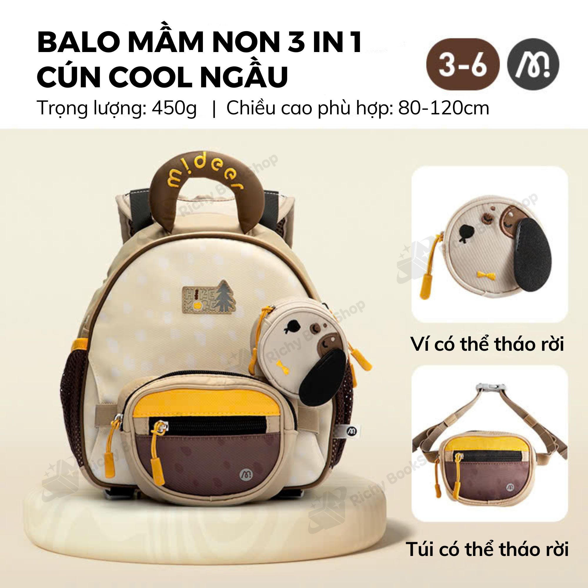 Balo Mầm Non Mideer Outing Kids Backpack – Đồng Hành Cùng Bé Trong Mọi Hành Trình