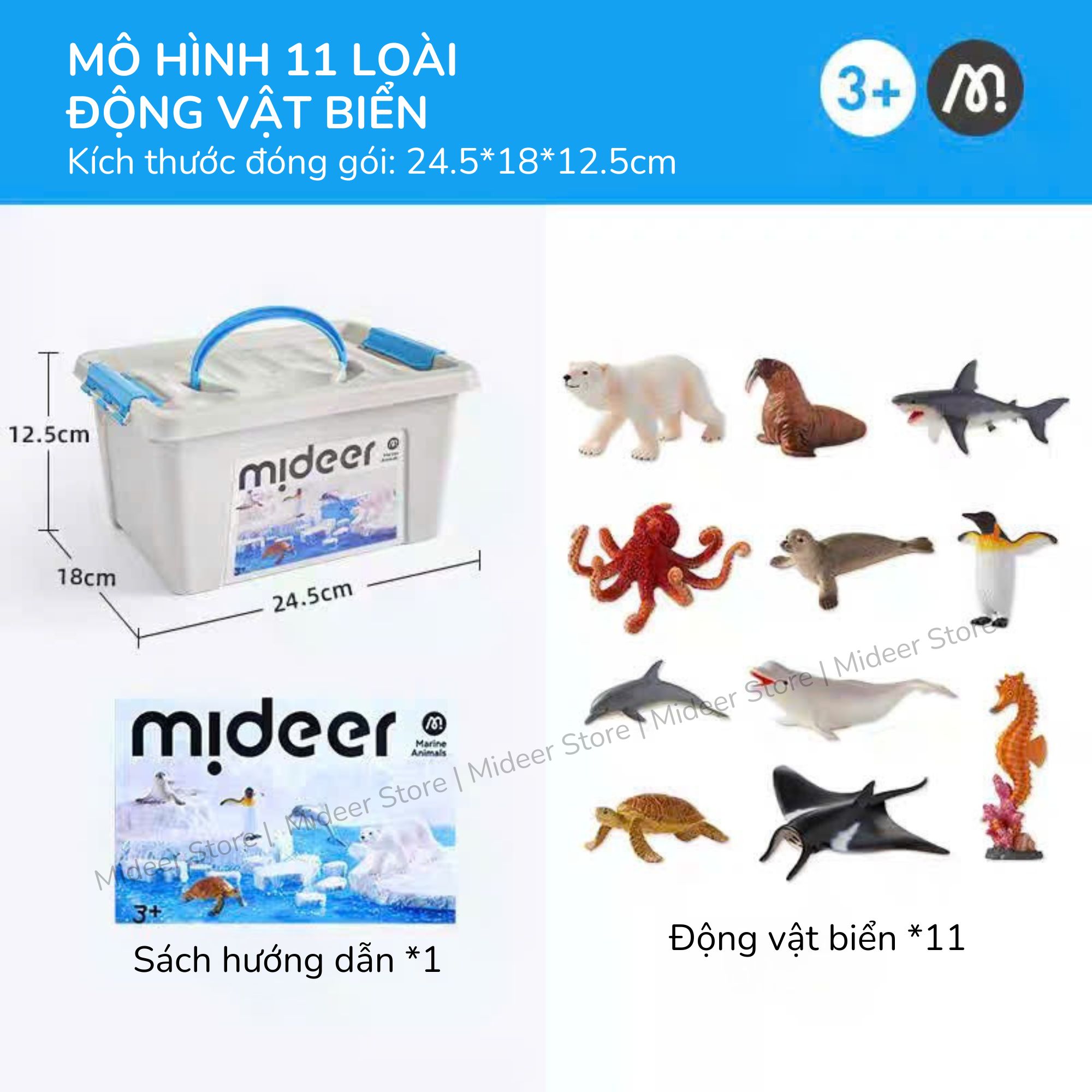 Mô hình khủng long mini cao su mềm Mideer Dinosaur Toys Set jurassic world T-rex spinosaurus