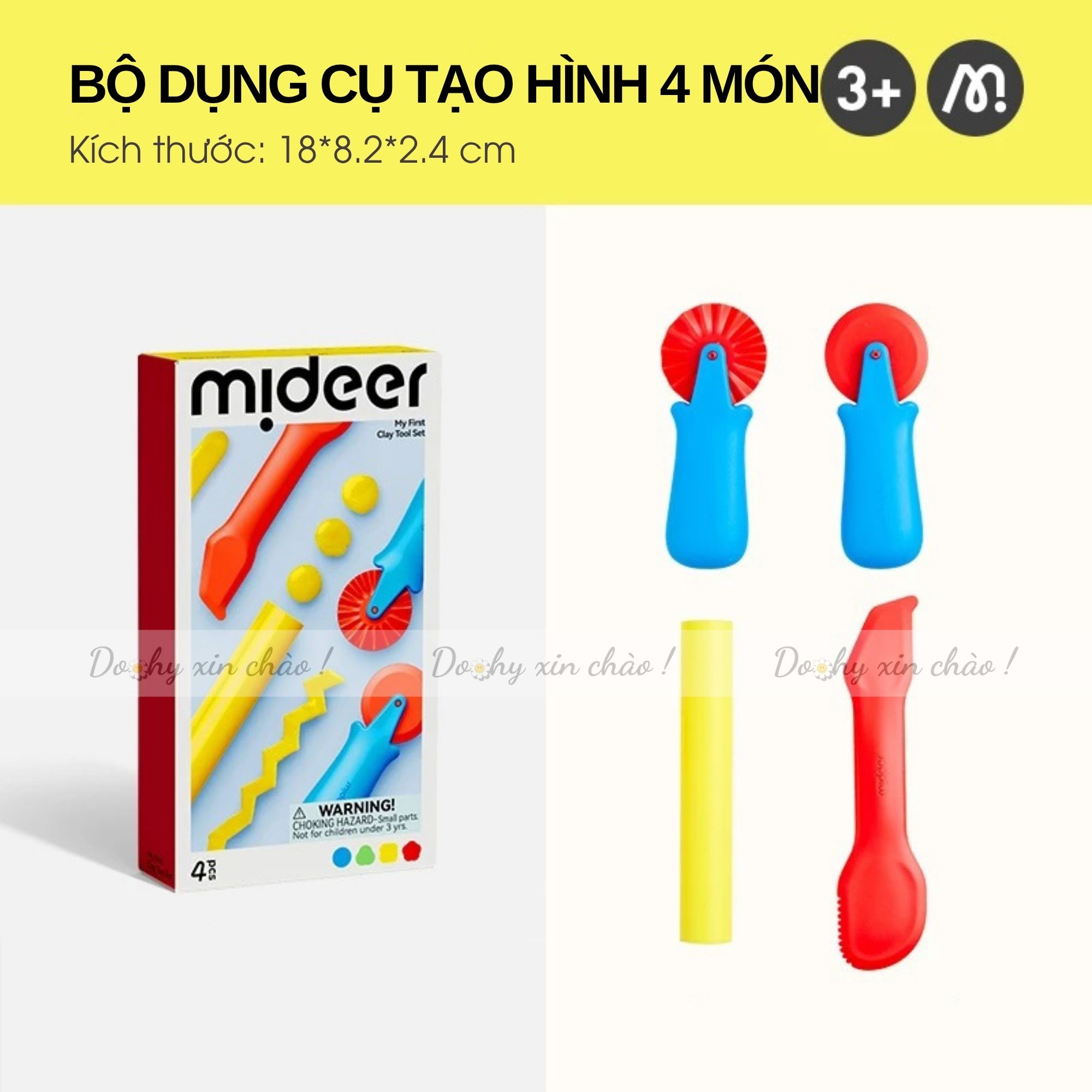 Đất Nặn Gạo Hữu Cơ Không Dính Tay, Dùng Nhiều Lần - Mideer Rice Colour Clay