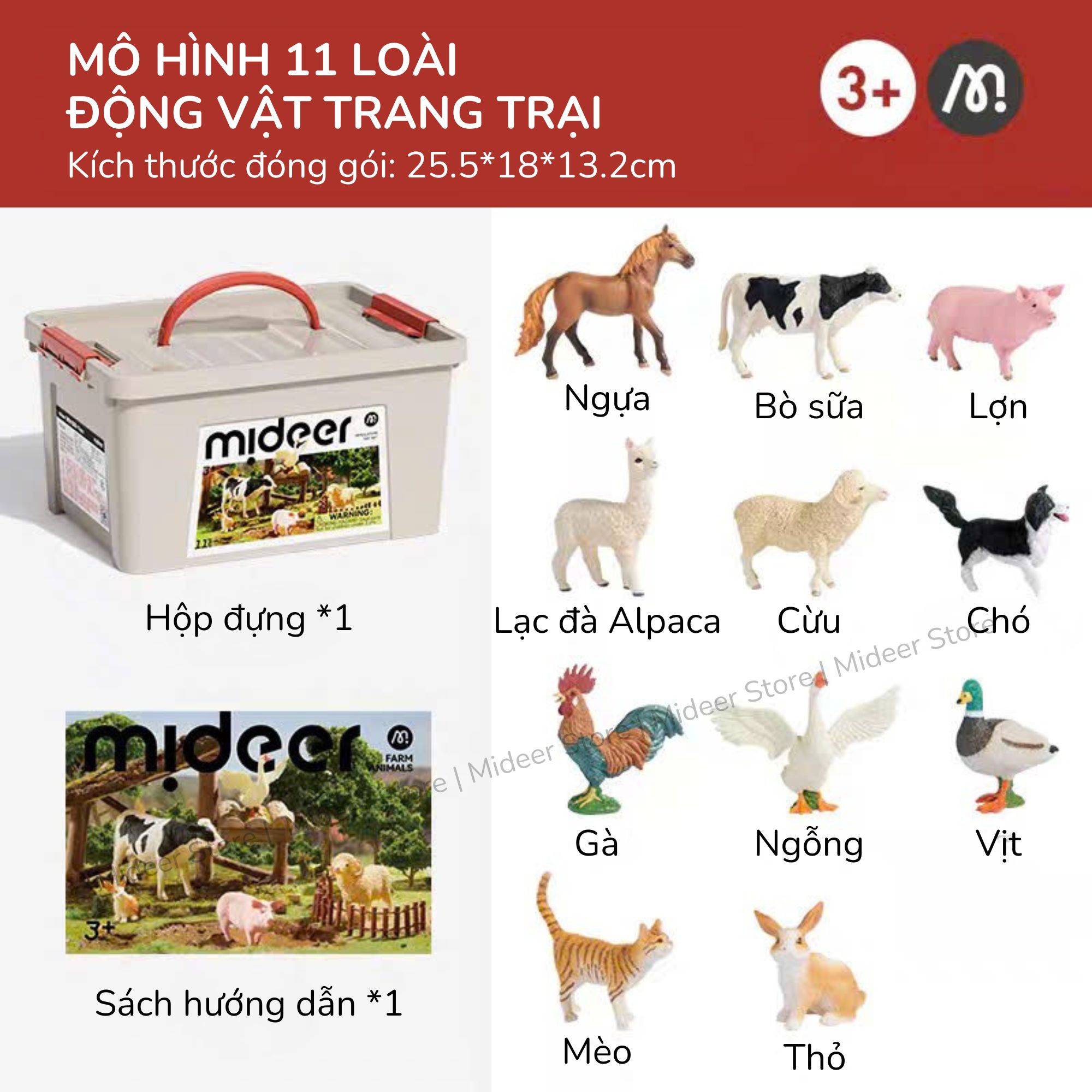 Mô hình khủng long mini cao su mềm Mideer Dinosaur Toys Set jurassic world T-rex spinosaurus