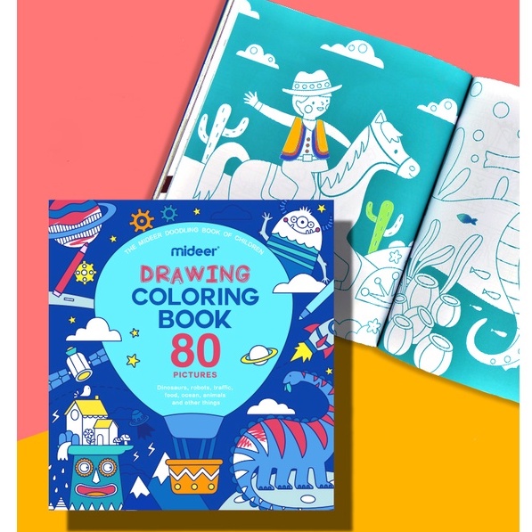 Đồ Chơi Thủ Công Mỹ Thuật 80 Bức Tranh Tô Màu Cho Bé
