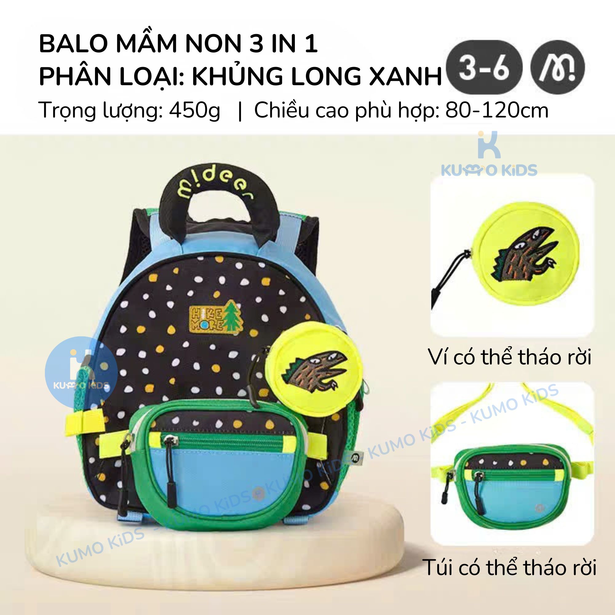 Balo Mầm Non Mideer Outing Kids Backpack – Đồng Hành Cùng Bé Trong Mọi Hành Trình