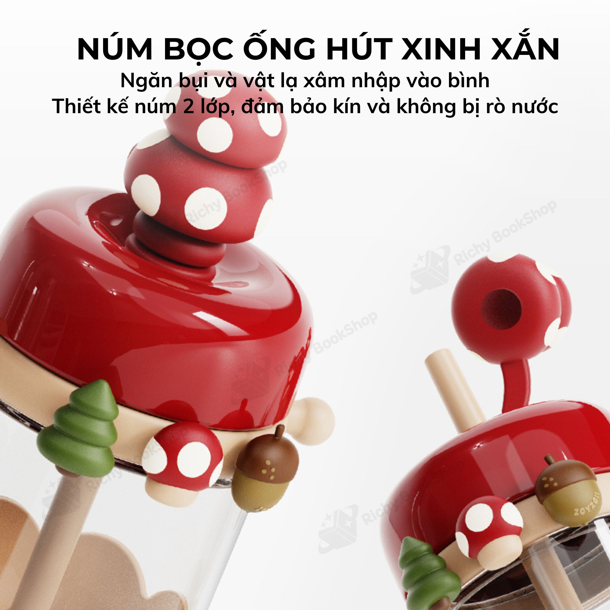 Zoyzoii Nature Paradise Cup Mã E6 – Bình Nước Tritan Cao Cấp An Toàn Cho Bé