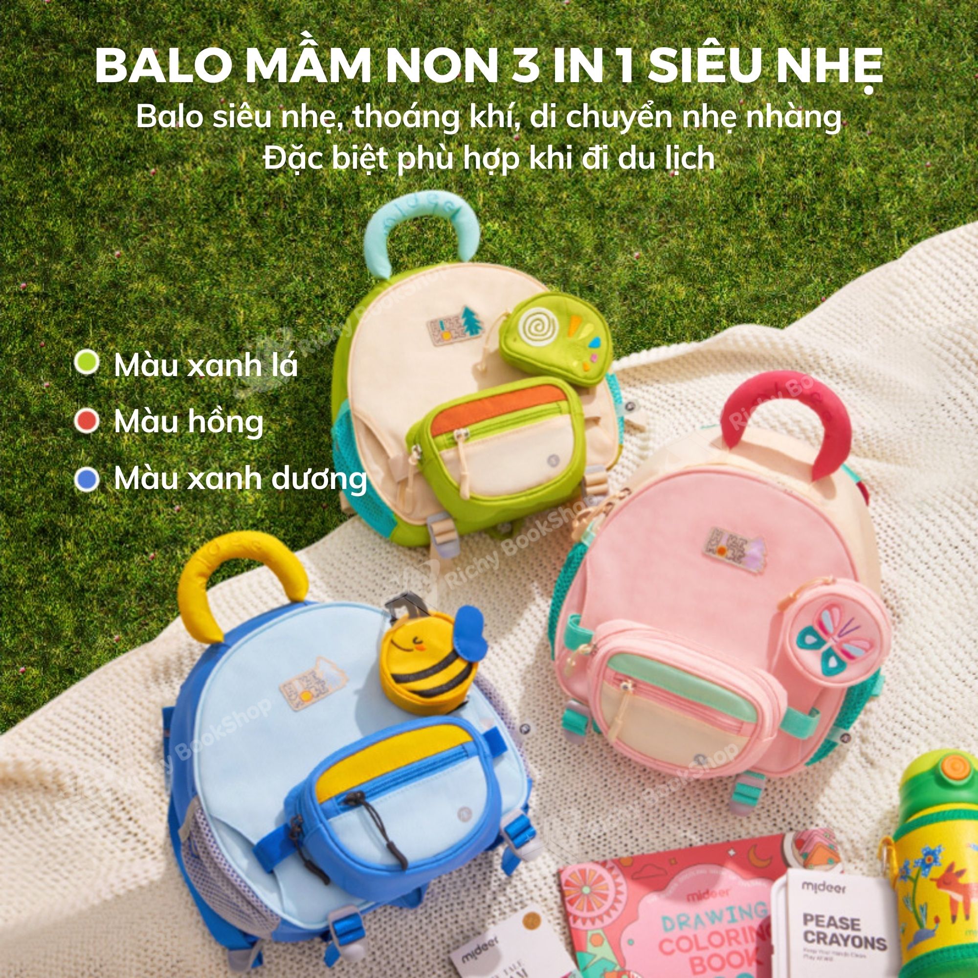 Balo Mầm Non Mideer Outing Kids Backpack – Đồng Hành Cùng Bé Trong Mọi Hành Trình
