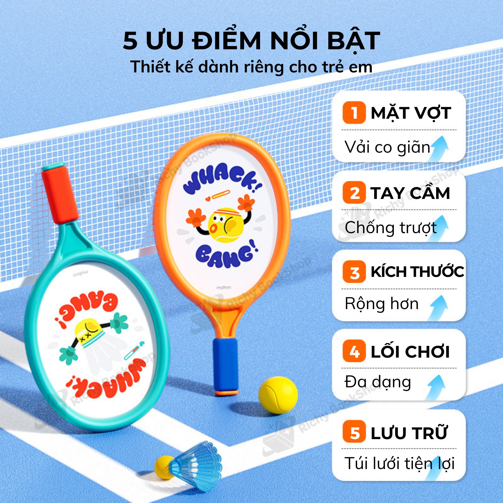 Mideer Kids Entry Level Racket 2in1 – Bộ vợt thể thao đa năng dành cho bé yêu